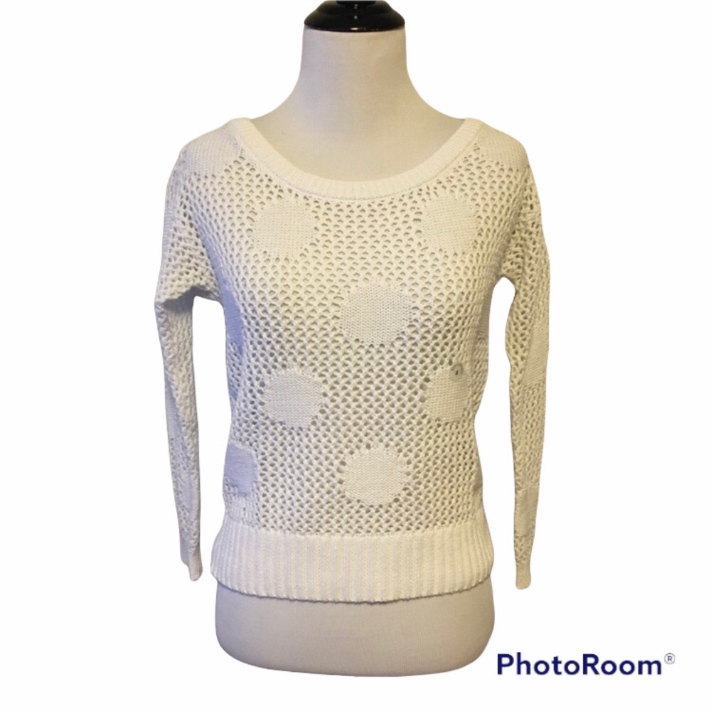 Aeropostale mesh top polka dots size small